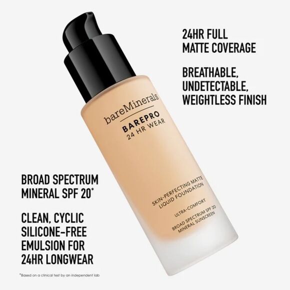 NEW- BARE MINERALS BARE PRO Performance Wear Liquid Foundation SPF20 - Picture 8 of 16